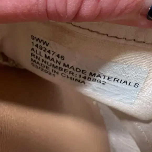 Torrid Women's Size 9WW White Leather Espadrilles Gold Studs Slides Plus Size - Picture 12 of 12